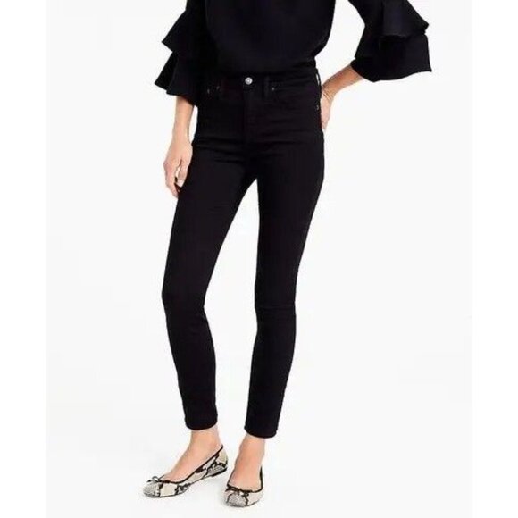 J. Crew Lookout Black High-Rise Skinny Denim Jeans Size 28 - Picture 2 of 11